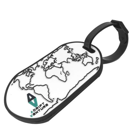 ADRIFT VENTURE WORLD TRAVEL TRACKER MAP GITD PVC LUGGAGE TAG - Adrift Venture